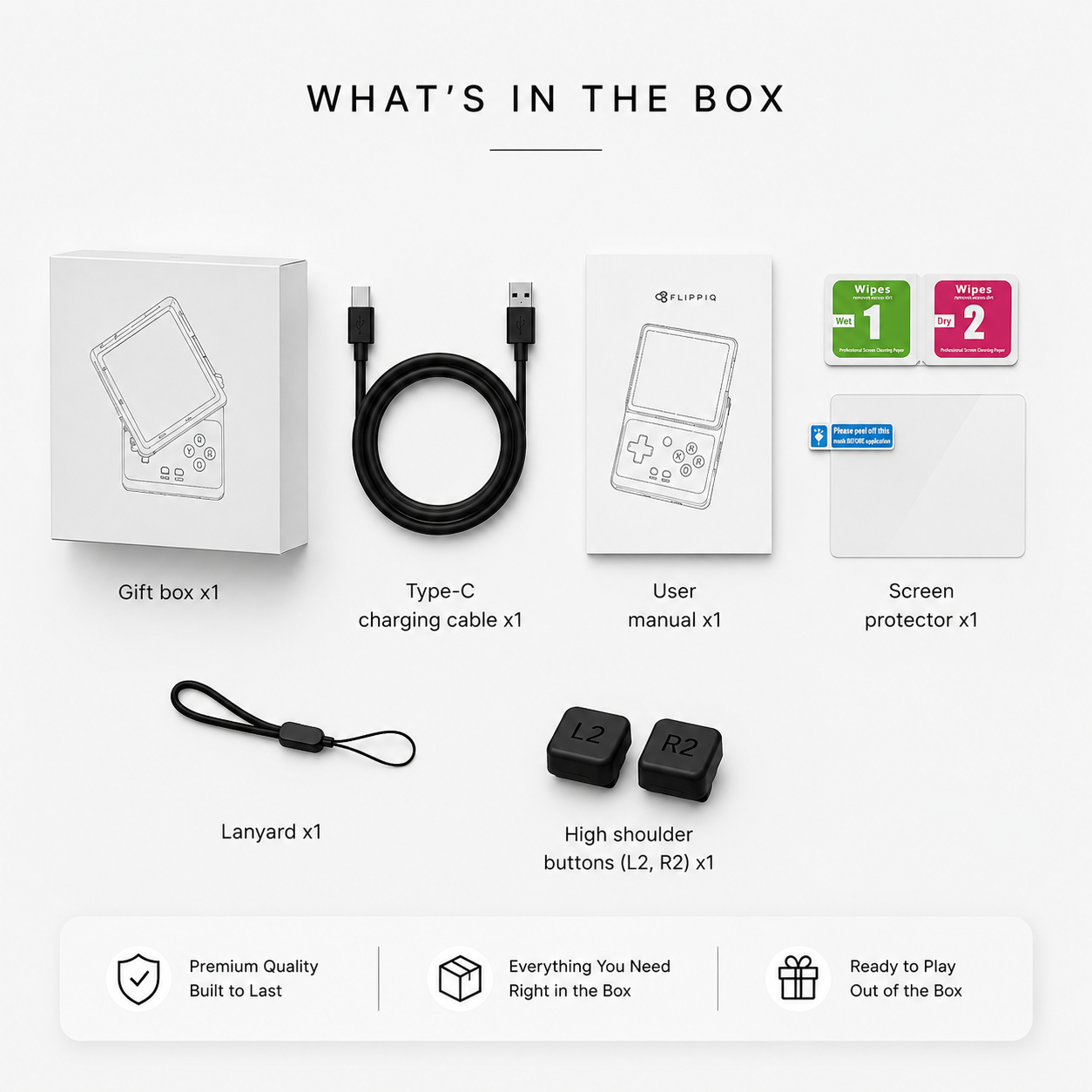 Flippiq™ Flip Pro – Premium Retro Gaming Console