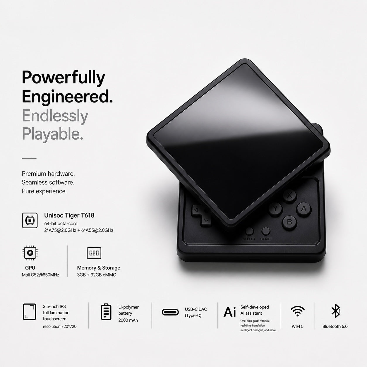 Flippiq™ Flip Pro – Premium Retro Gaming Console